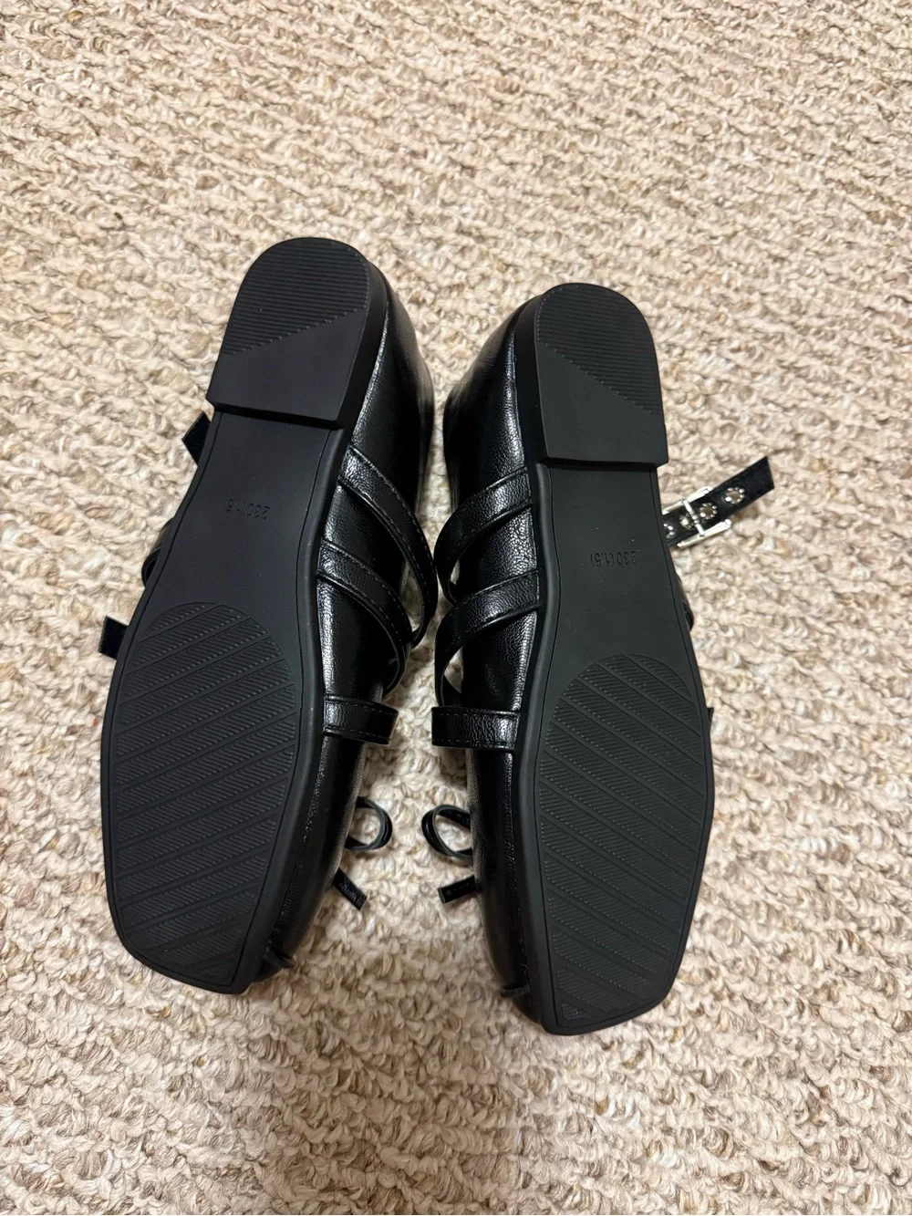 Black Strappy Ballet Flats (brand new) - Picture 5 of 5